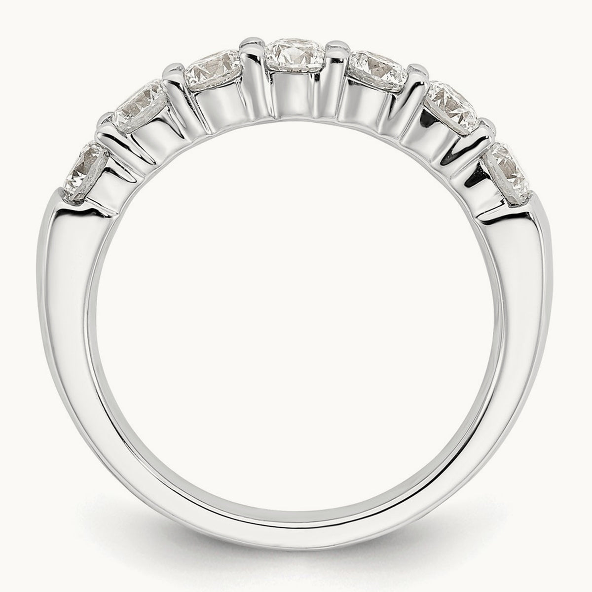 7-Stone Diamond Band — 14K White Gold, 1.19 ct, 7
