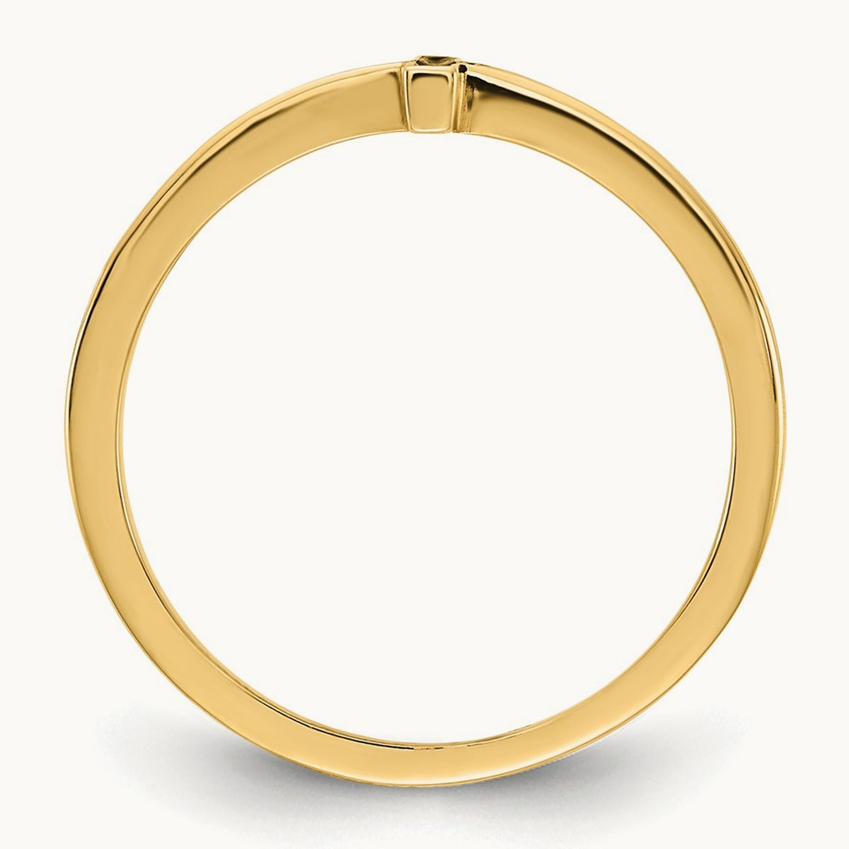 Antiqued Sideways Cross Ring — 14K Yellow Gold