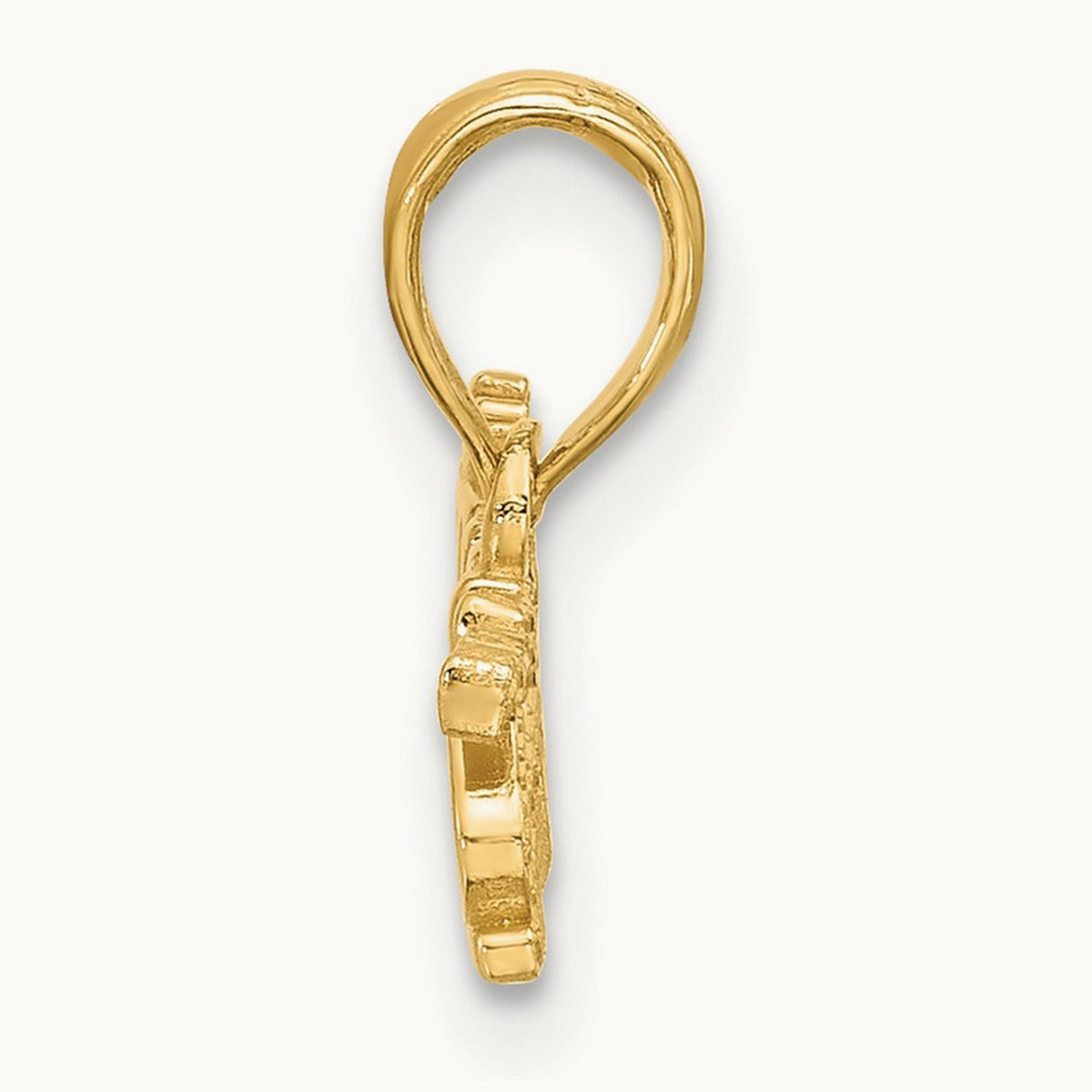 Polished PRINCESS Charm, 14K