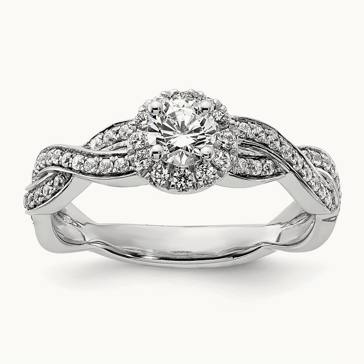 Round Engagement Ring, 0.75 ct tw