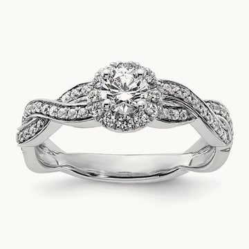 Round Engagement Ring, 0.75 ct tw
