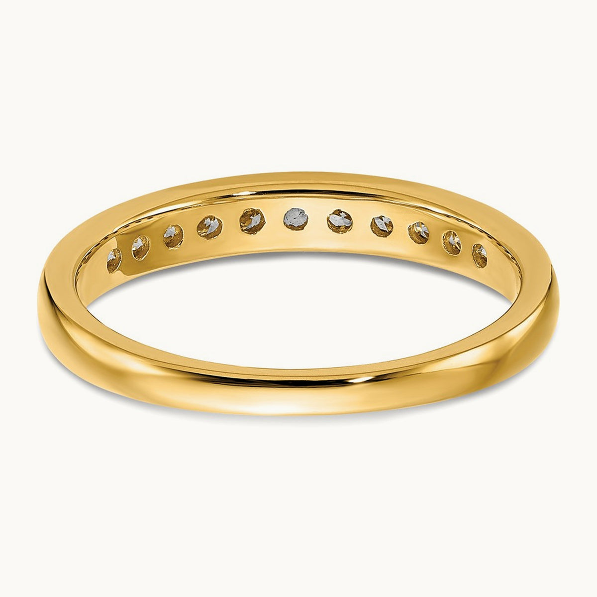 Channel Set Band, 0.10-1.00 ct tw Lab-Grown Diamond — 1/3 ct, 14K Yellow Gold