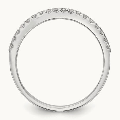 Round Diamond Wedding Band, 14K White Gold