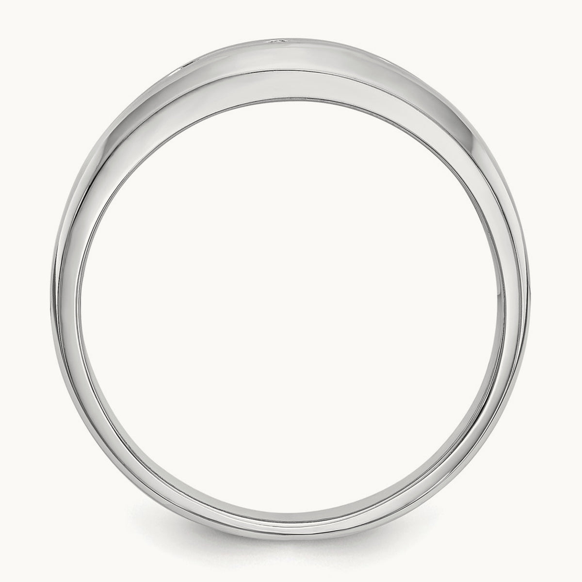 Diamond Men's Band, 14K White Gold