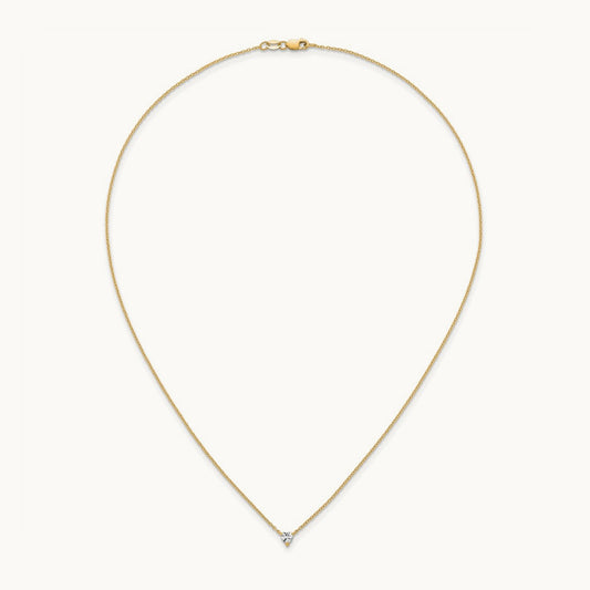 Heart Pendant Necklace, 0.25-4.00 ct tw Lab-Grown Diamond — 1/4 ct, VS (Best), 14K Yellow Gold