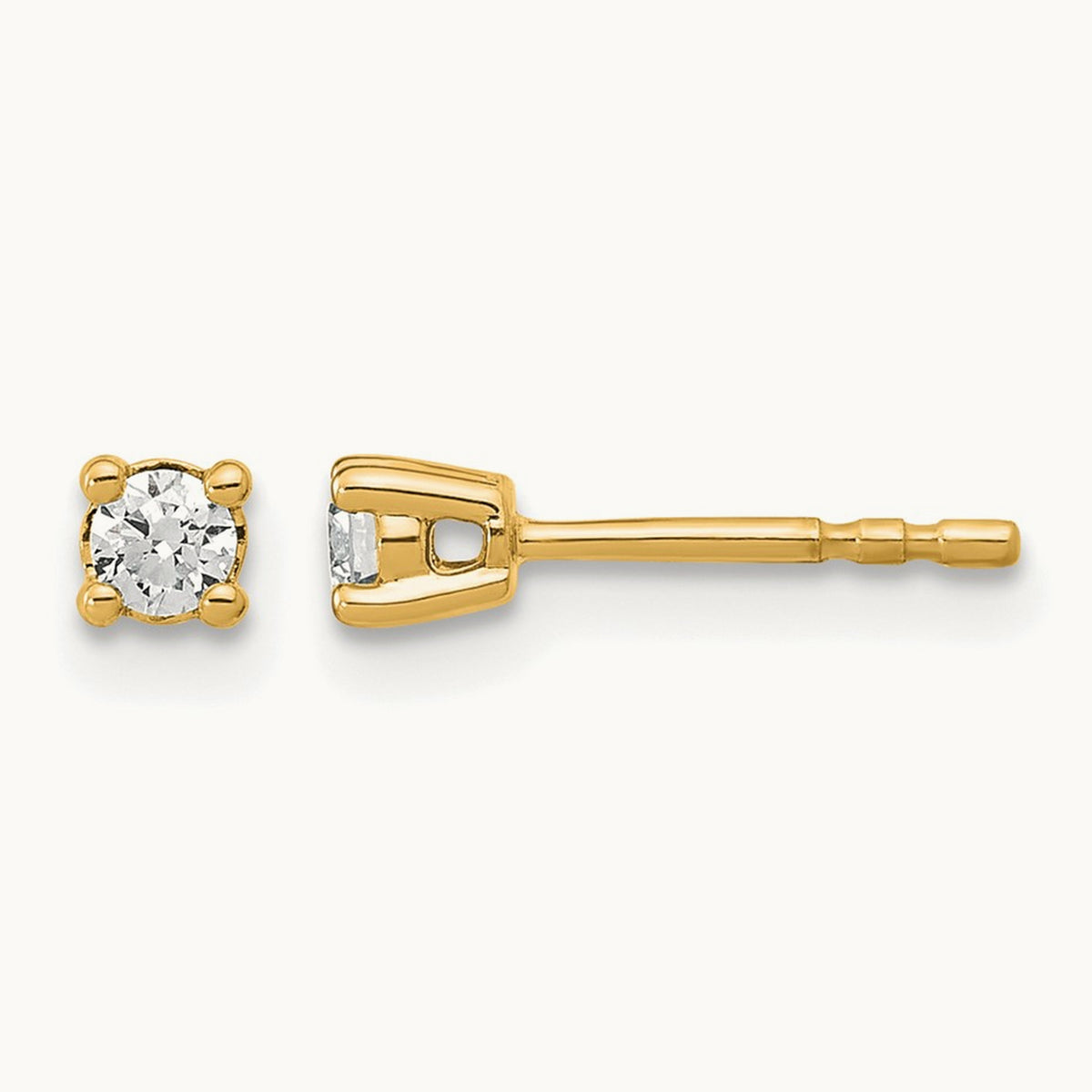 Round Heavyweight Stud Earrings, 0.10-7.00 ct tw Lab-Grown Diamond — 1/6 ct, 14K Yellow Gold