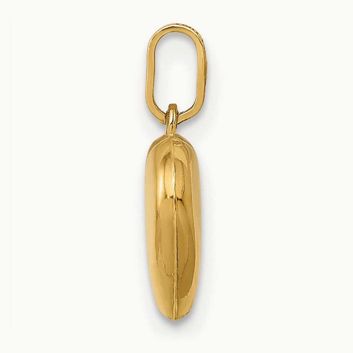Polished 3-D Heart Pendant — 14K Yellow Gold
