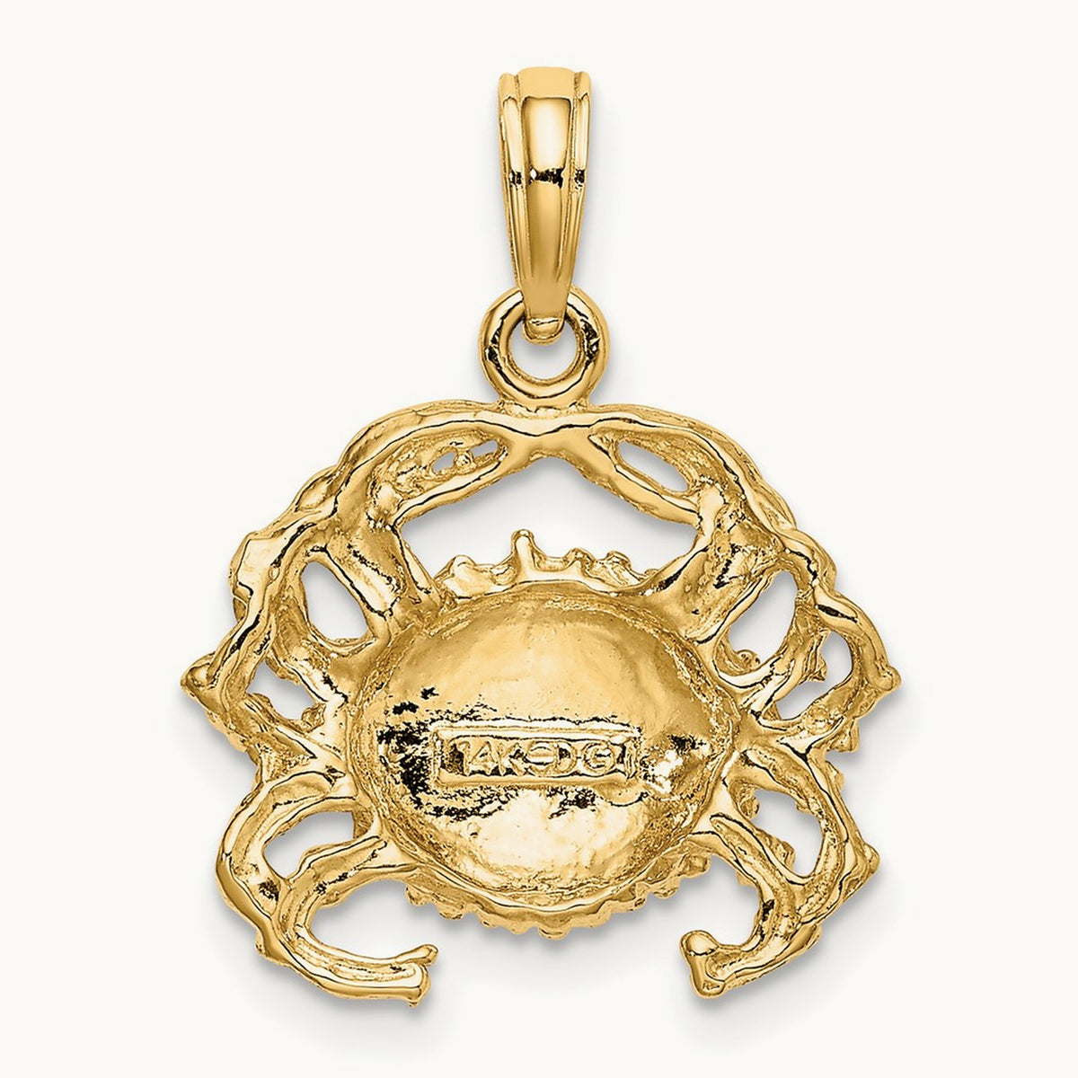 Crab Charm, 14K