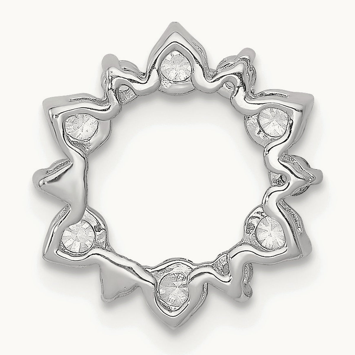 1/2ct. Diamond Fancy Circle Chain Slide, 14K White Gold