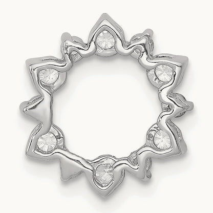 1/2ct. Diamond Fancy Circle Chain Slide, 14K White Gold