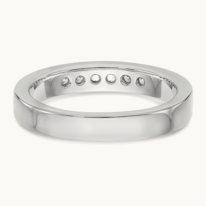 6-Stone Diamond Channel Band, 14K White Gold