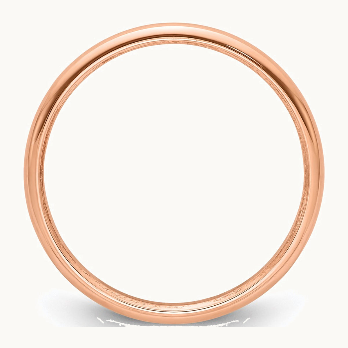Half-Round Wedding Band — 14K Rose Gold