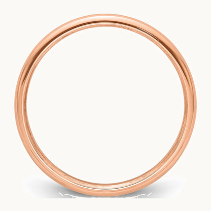 Half-Round Wedding Band — 14K Rose Gold