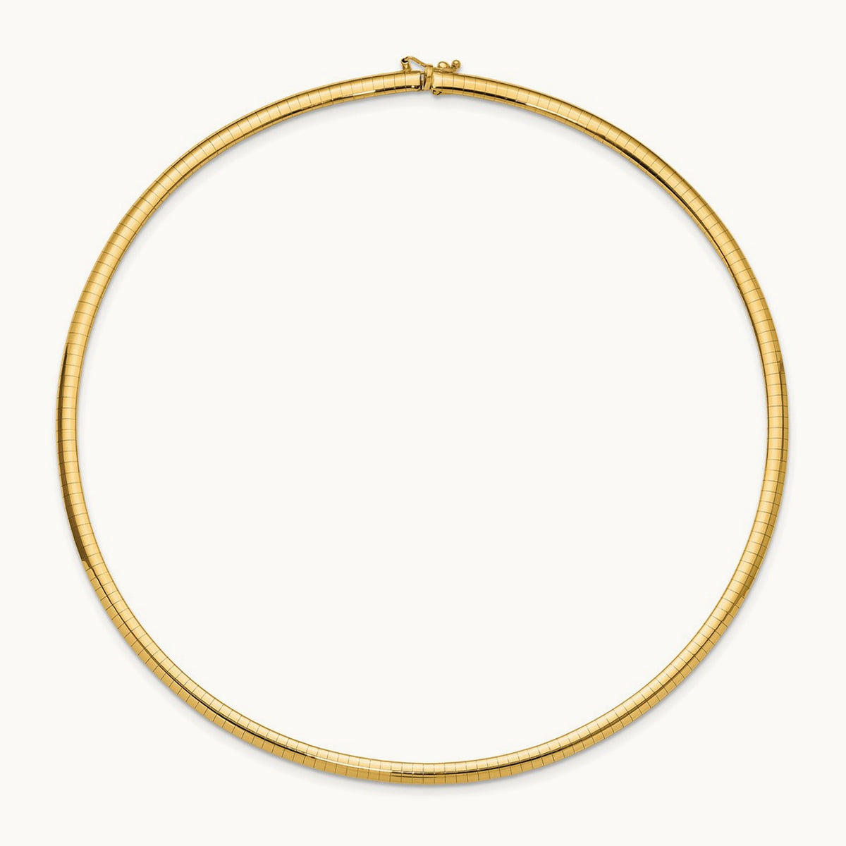 Domed Omega Necklace — 14K Yellow Gold, 16mm, 4mm
