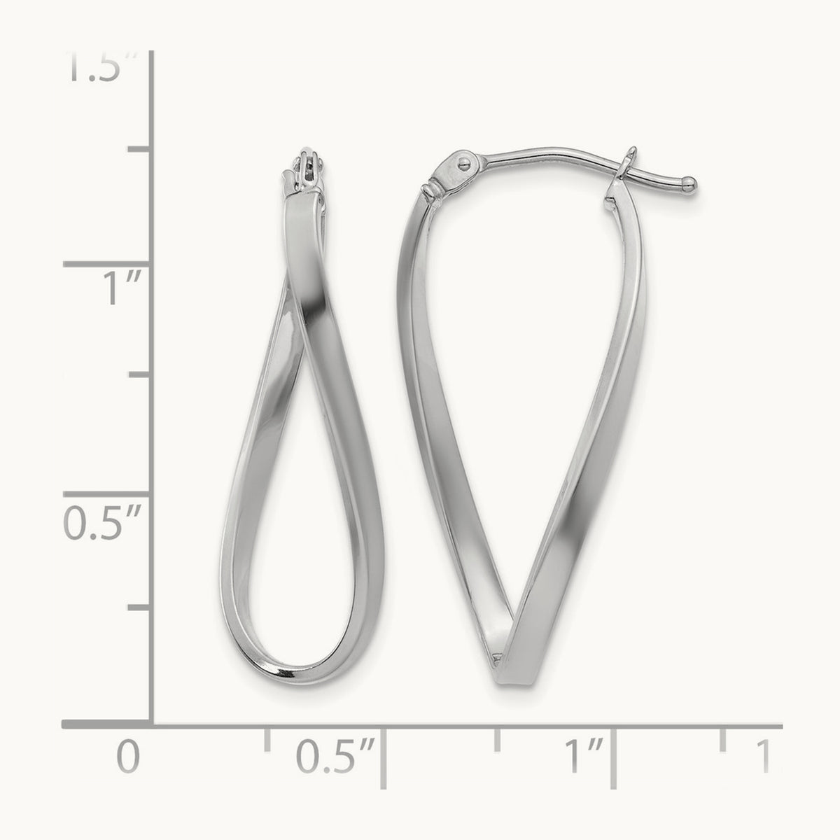 Small Twisted Earrings — 14K White Gold