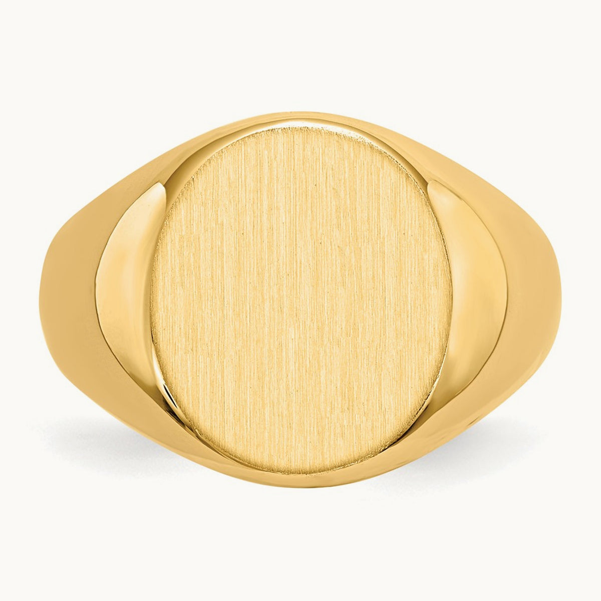 Open Back Mens Signet Ring — photo set