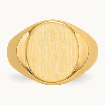 Open Back Mens Signet Ring — photo set