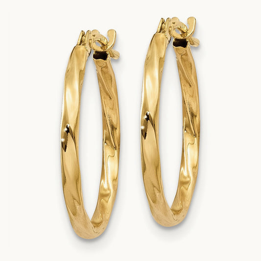 Twist Hoop Earrings, 14K