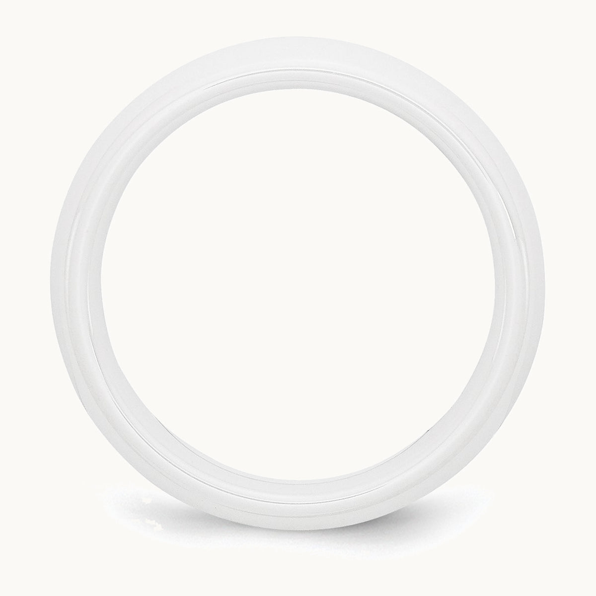 Chisel Ceramic White 6mm Polished Band