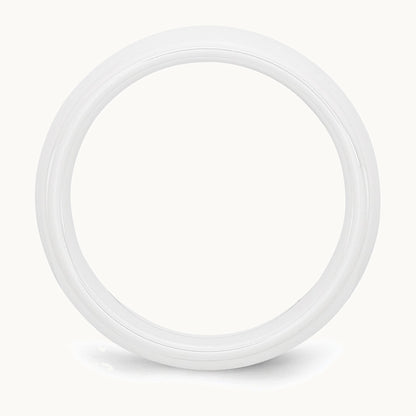 Chisel Ceramic White 6mm Polished Band