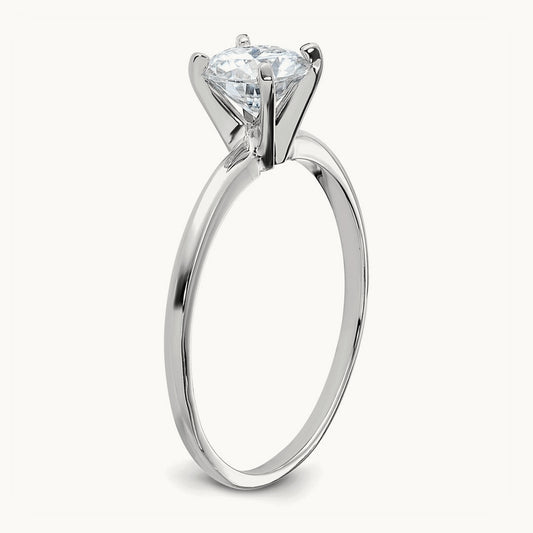 Round Solitaire Engagement Ring, 0.75 ct tw Lab-Grown Diamond — 14K White Gold
