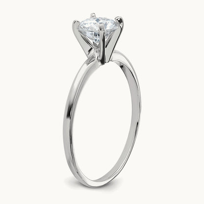 Round Solitaire Engagement Ring, 0.75 ct tw Lab-Grown Diamond — 14K White Gold