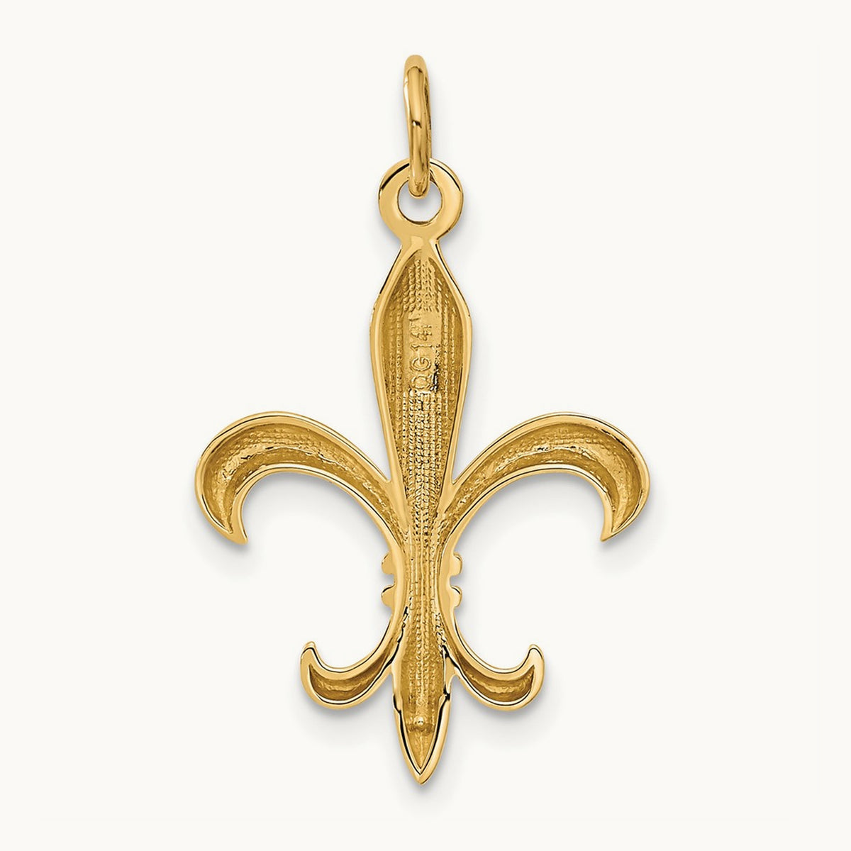 Hollow Fleur De Lis Charm — 14K Yellow Gold