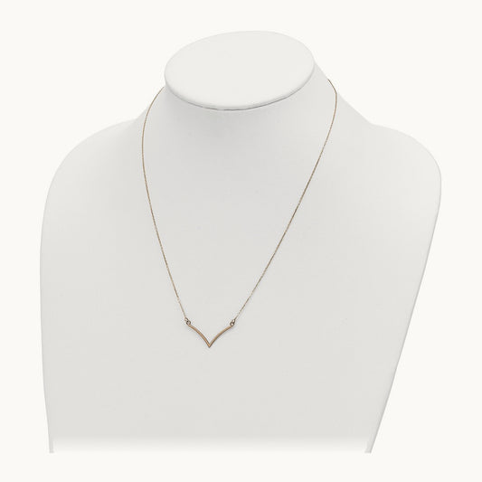 V Necklace — 14K Yellow Gold