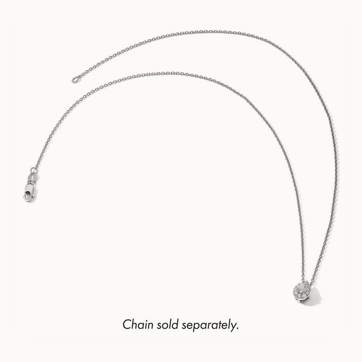 Pear Chain Slide Pendant, 0.25 ct tw Lab-Grown Diamond