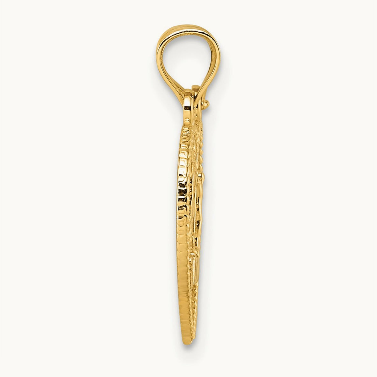 Polished Te Amo Spanish Religious Break-apart Heart Pendant, 14K