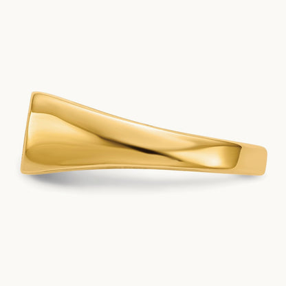 10x6mm Open Back Signet Ring, 14K