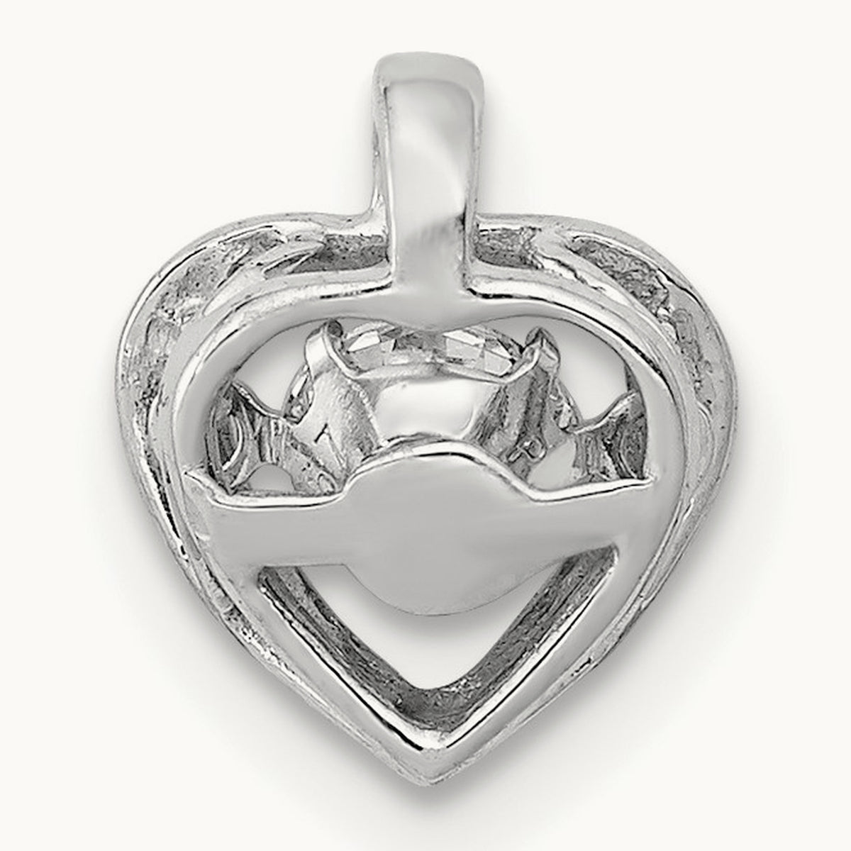 Vibrant Heart Pendant, 0.25 ct tw Lab-Grown Diamond — 14K White Gold