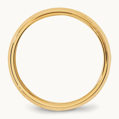 Bevel Edge Comfort Fit Band, 6mm, 10K Yellow Gold