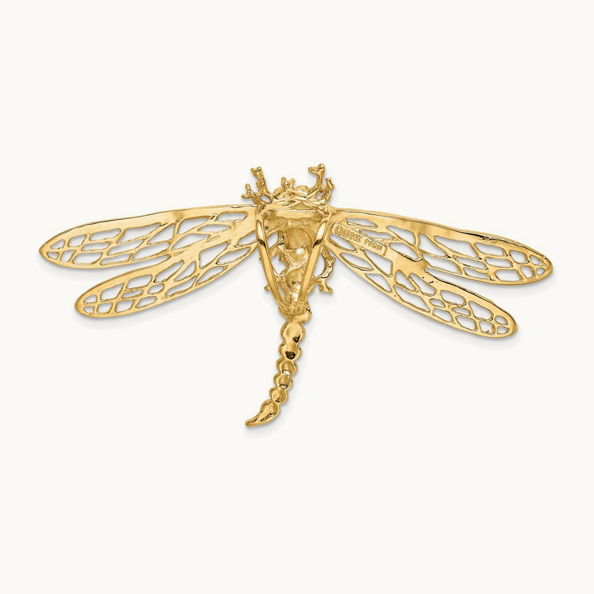 Cut-out Dragonfly Slide, 14K