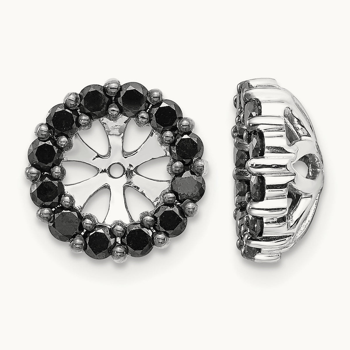 Black Diamond Earring Jackets — 10mm