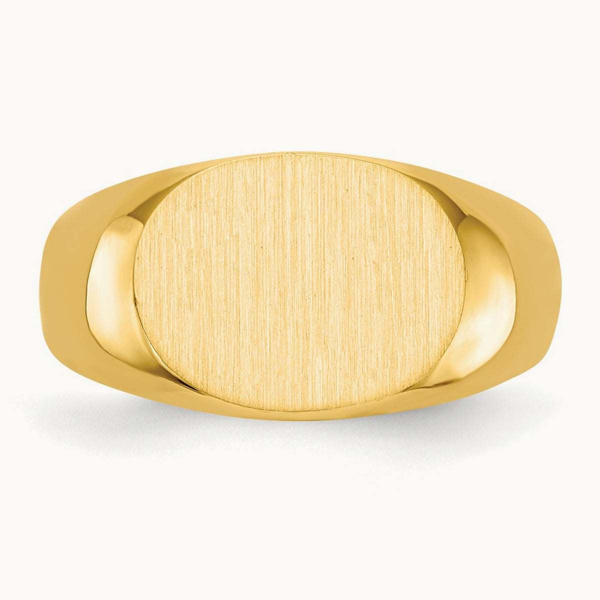 12.5x9. Open Back Signet Ring, 5mm, 14K