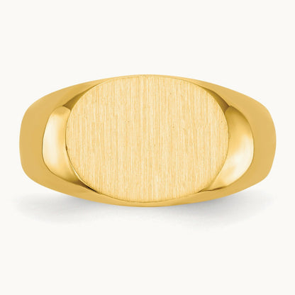 12.5x9. Open Back Signet Ring, 5mm, 14K