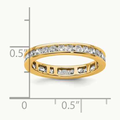 Polished Channel Set Diamond Eternity Band, 1.00 ct tw — 14K Yellow Gold