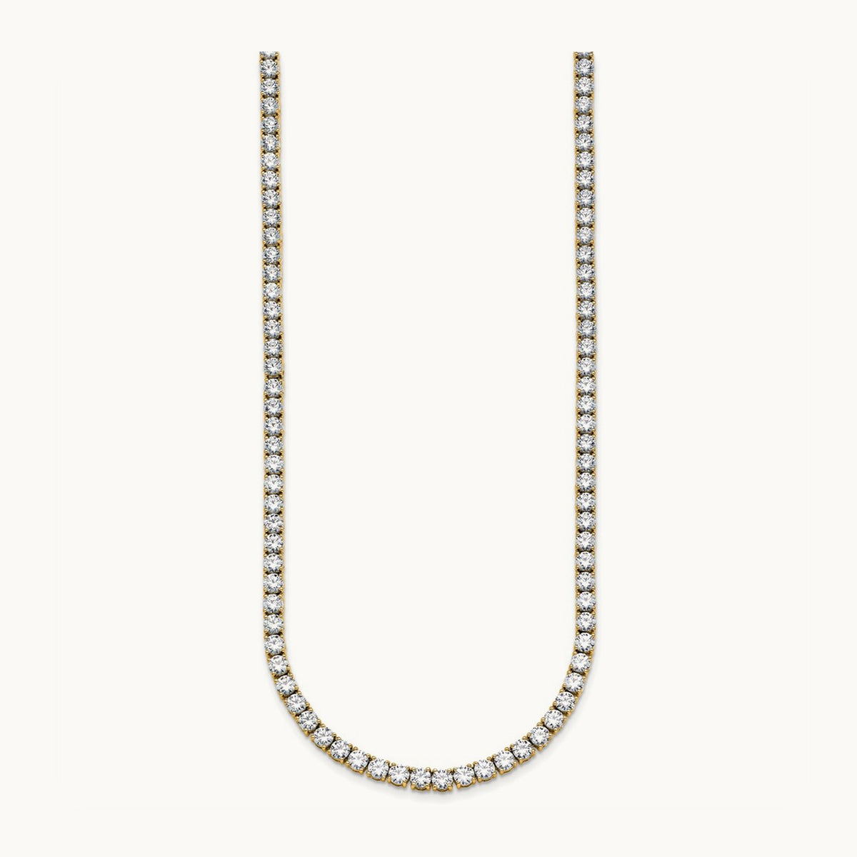 Straight Tennis Necklace, 18-24 ct Lab-Grown Diamond