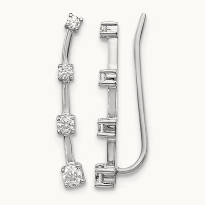 Earrings Climber, 0.25 ct tw Lab-Grown Diamond