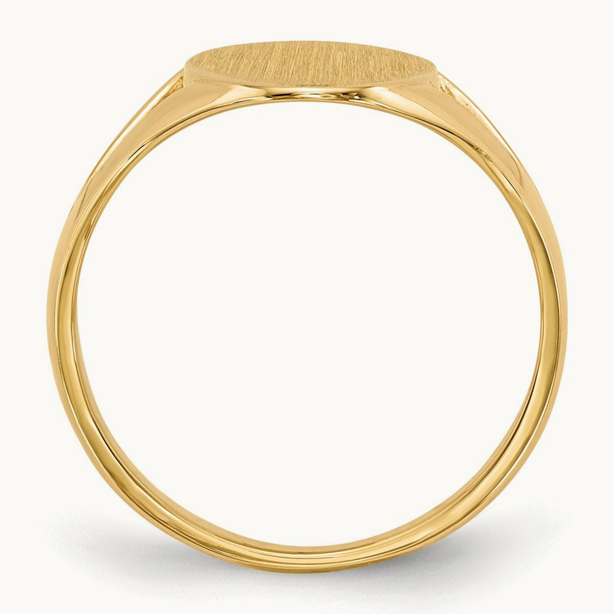 9.0x16. Closed Back Signet Ring, 5mm, 14K