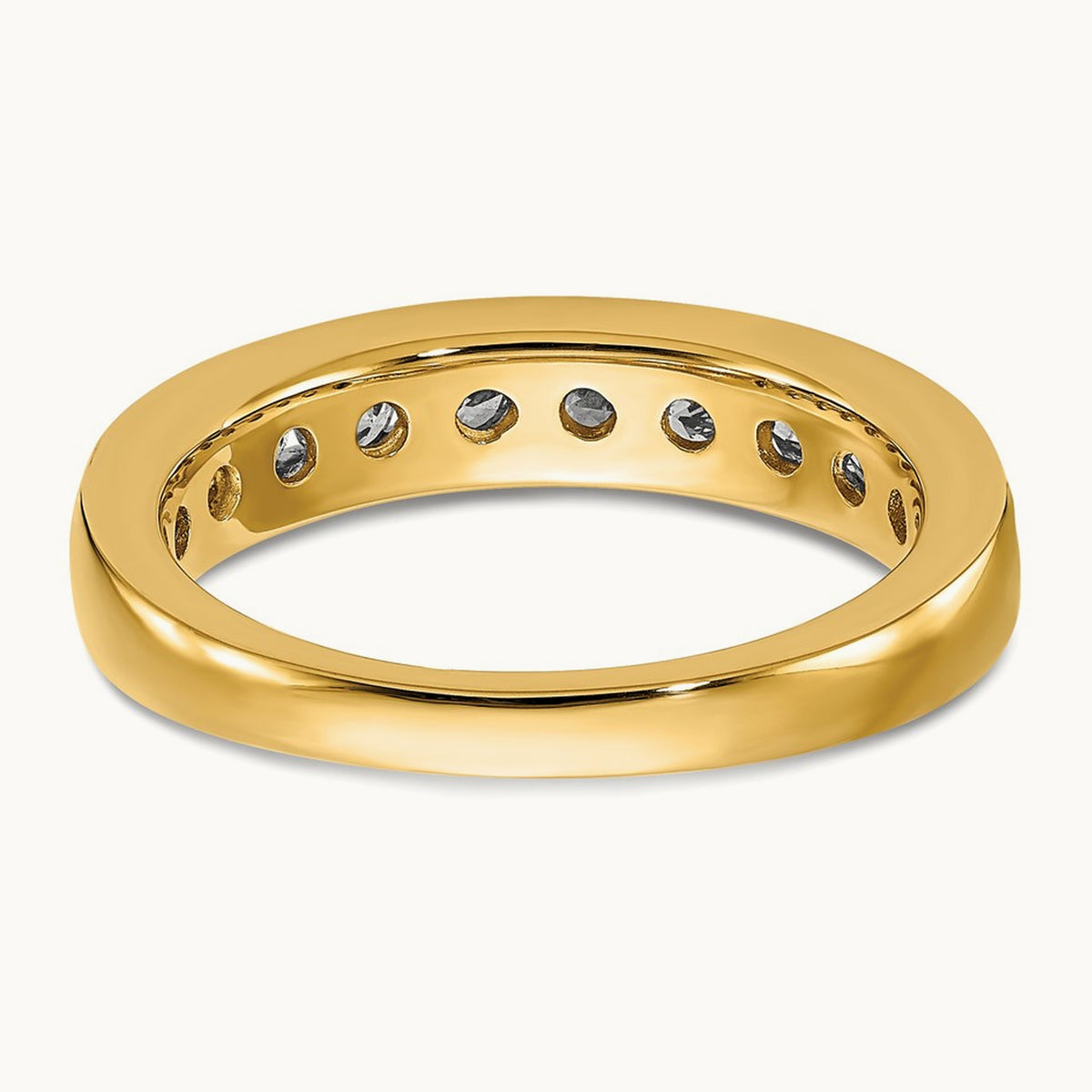 Channel Set Band, 0.10-1.00 ct tw Lab-Grown Diamond — 1 ct, 14K Yellow Gold