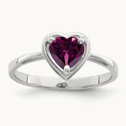 Heart Rhodolite Garnet ring — photo set