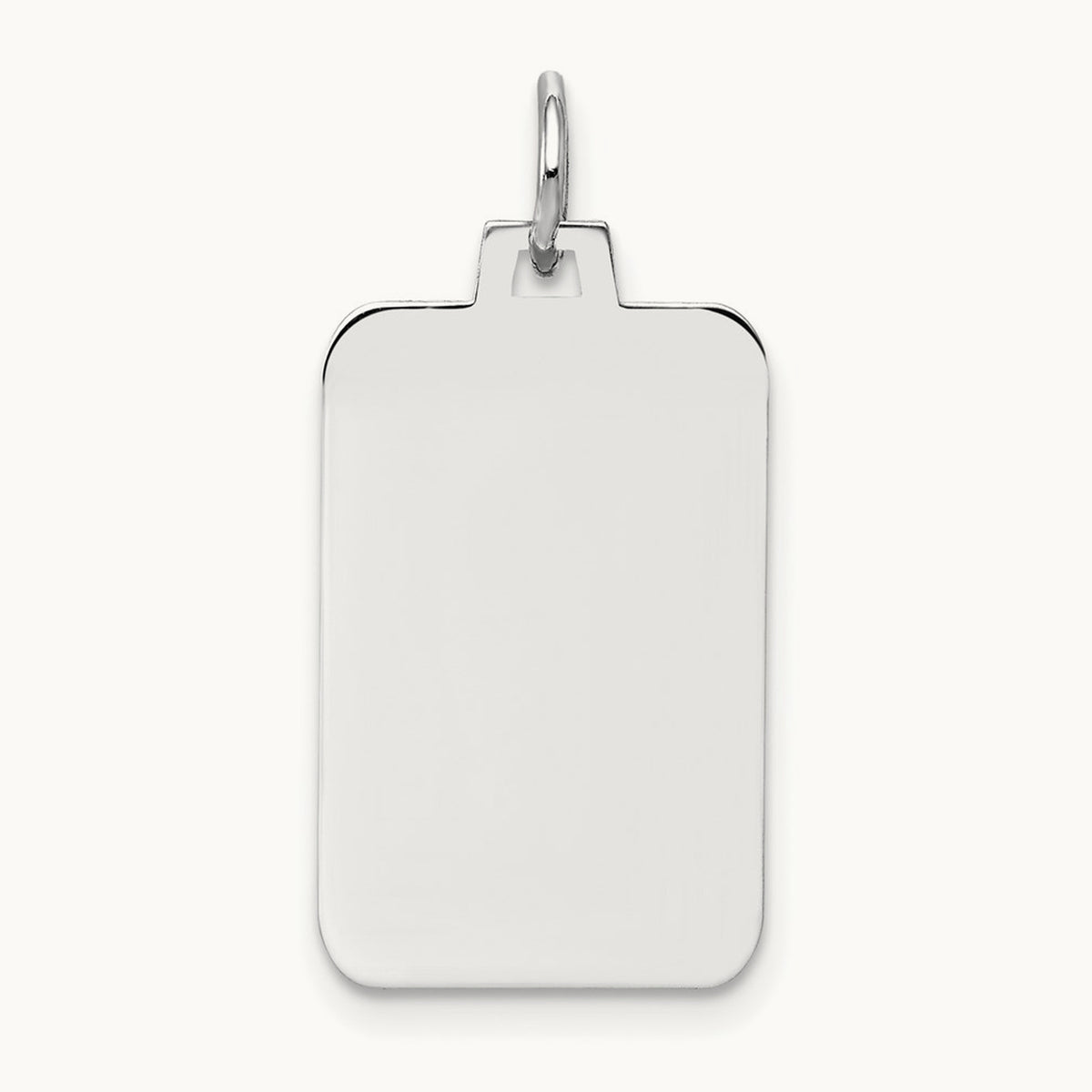 Plain .011 Gauge Rectangular Engravable Charm — 25.5mm