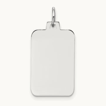 Plain .011 Gauge Rectangular Engravable Charm — 25.5mm
