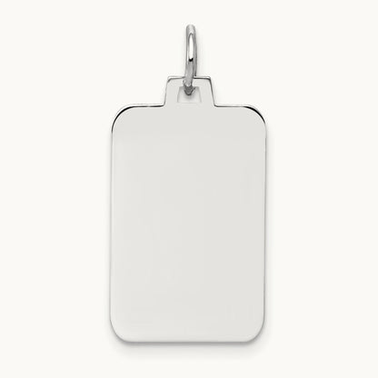 Plain .011 Gauge Rectangular Engravable Charm — 25.5mm