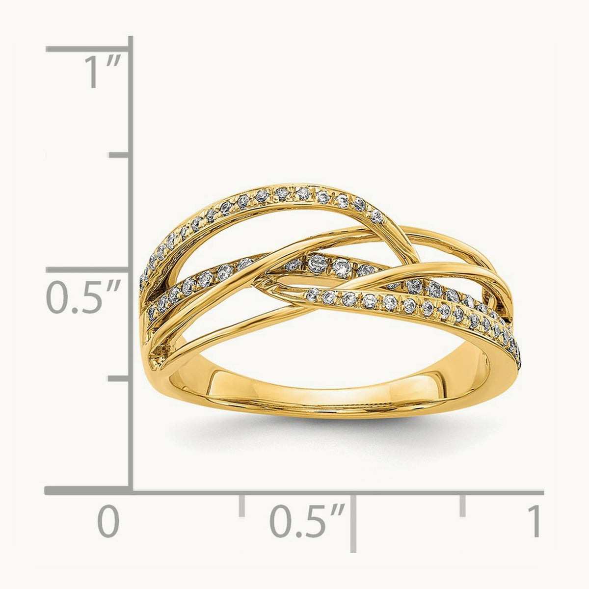 Diamond Swirl Ring, 14K