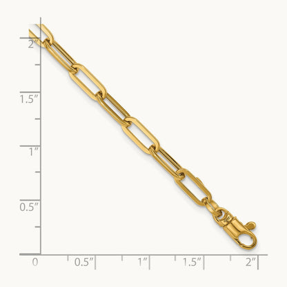 Polished 18in Paperclip Link Necklace, 14K