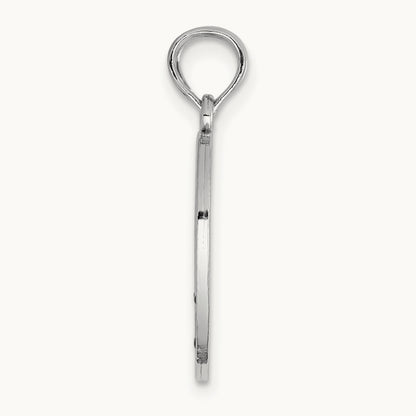 Enamel BIG-LITTLE SISTER Break Apart Heart Charm, 14K White Gold