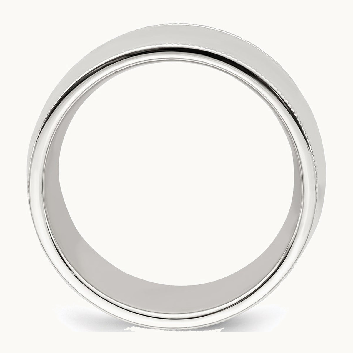 Comfort Fit Half Round Milgrain Band — photo set